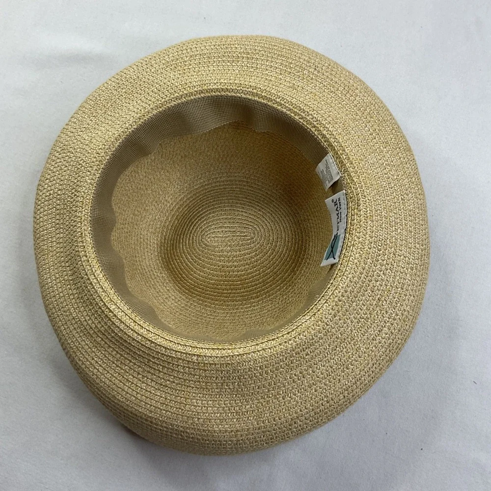 Betmar hat New York Tan Straw Sun Wide Brim Packable Summer Beach C166BUPPK